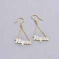 Personalized Dangling Name Earrings - Abrahamallen