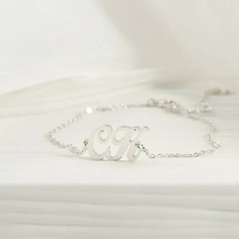 Personalized Initial Chain Bracelet - Abrahamallen