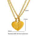 Customized Couple's 2-1 Split Heart Pendants Necklaces - Abrahamallen