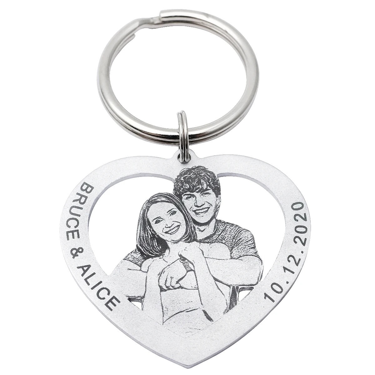 Personalized Hollowed Photo Keychain - Abrahamallen