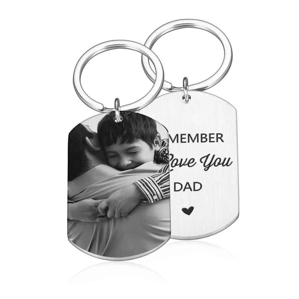 Personalized Daddy's Message Keychain - Abrahamallen