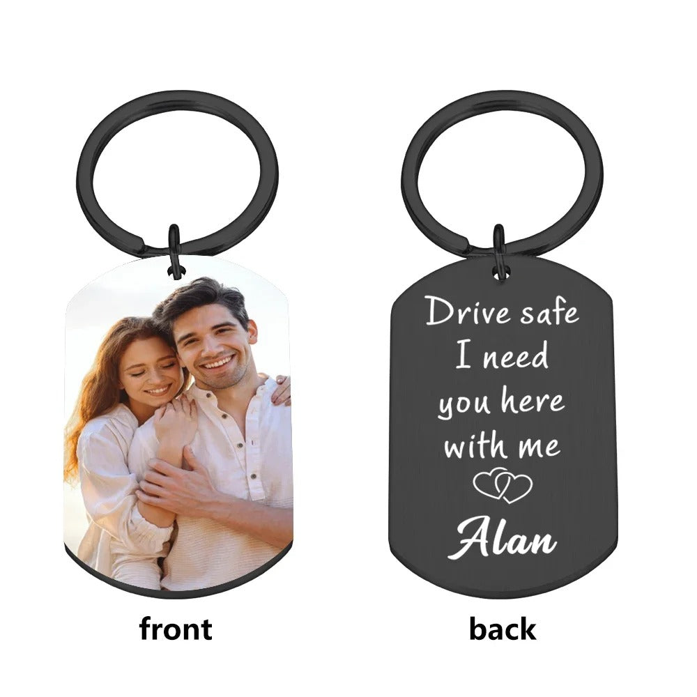 Personalized Photo Inscription and Message Keychains - Abrahamallen