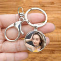 Personalized Daughter Photo Moon Keychain - Abrahamallen