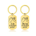 Personalized Initials and Anniversary Couple's Keychains - Abrahamallen