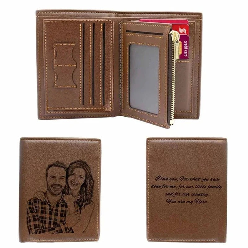 Personalized Double-Sided Photo Wallet-Gift For Him - Abrahamallen