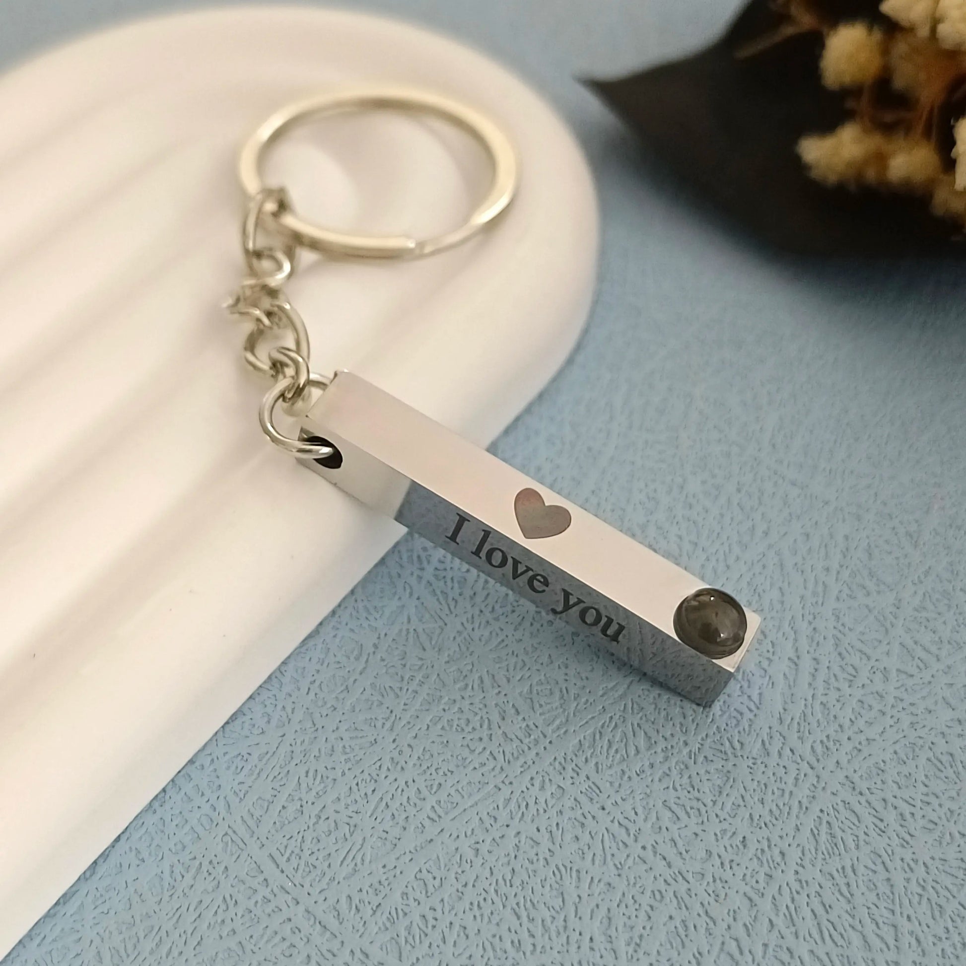 Personalized Projection Message Bar Keychain - Abrahamallen