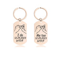 Personalized Initials and Anniversary Couple's Keychains - Abrahamallen