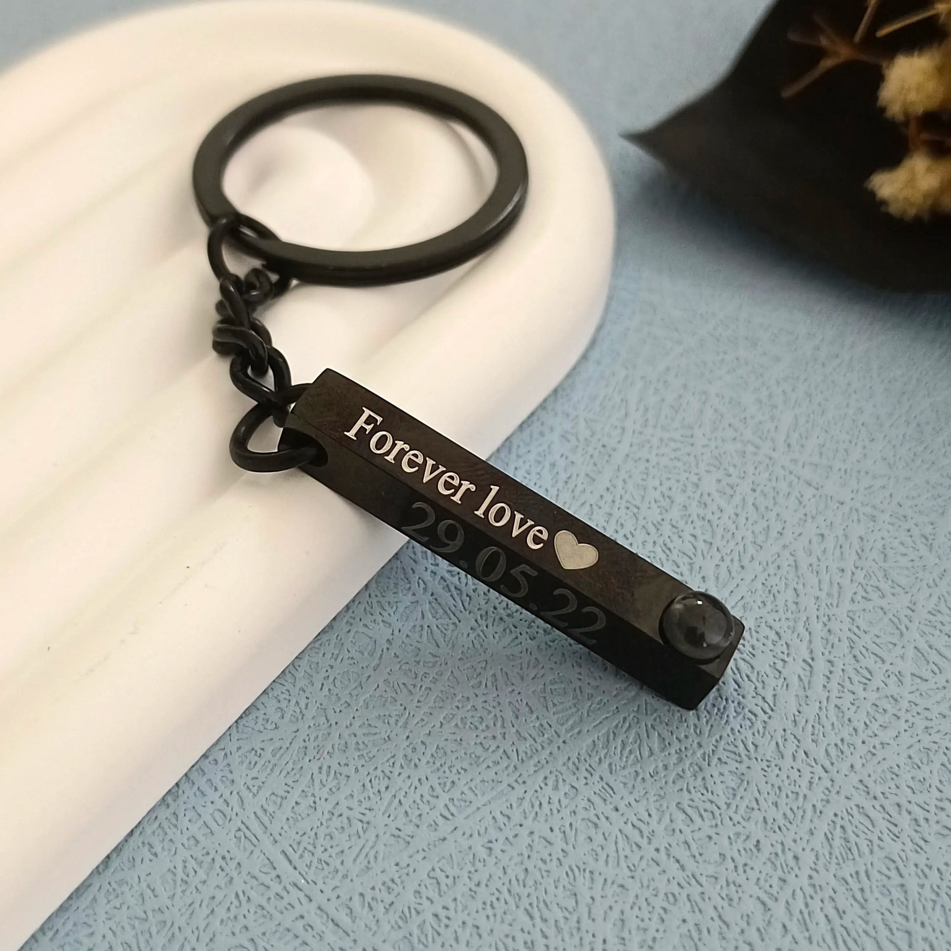 Personalized Projection Message Bar Keychain - Abrahamallen