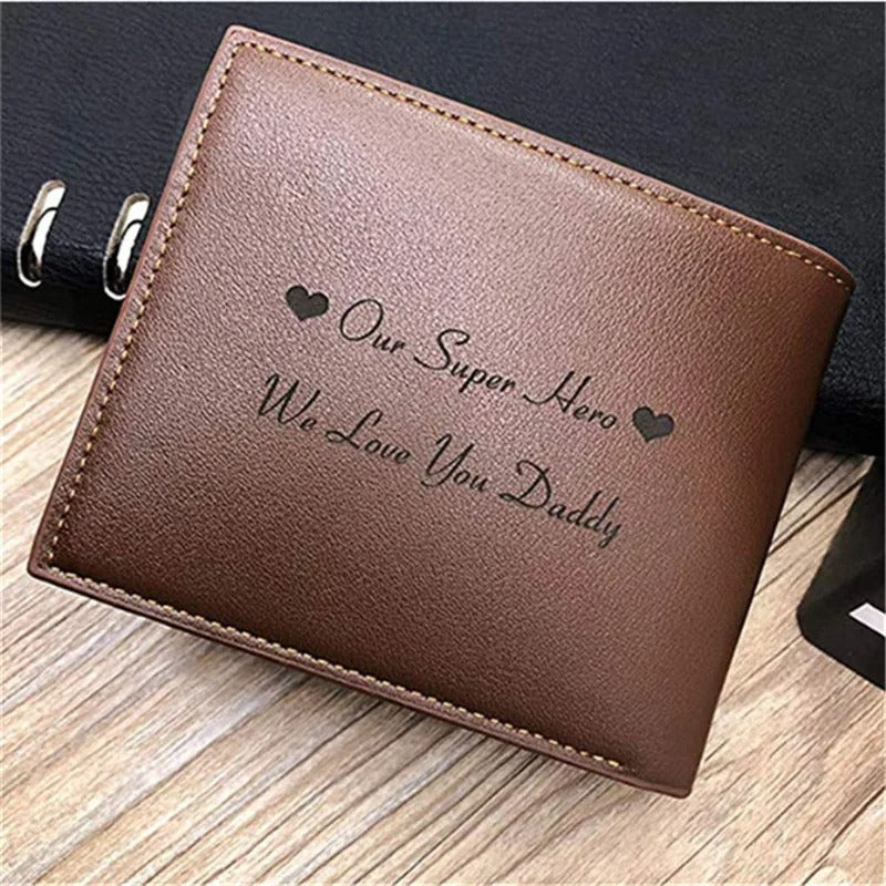 Personalized Photo and Message Wallet-Gift For Him - Abrahamallen