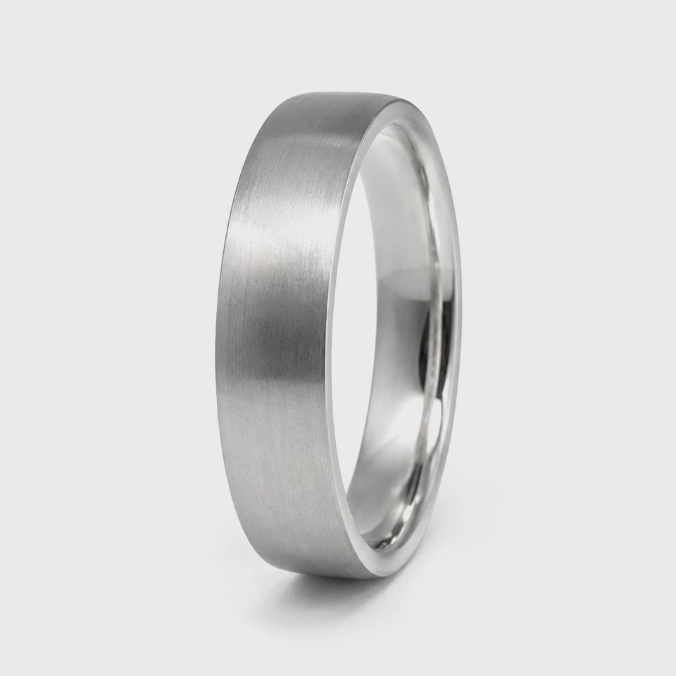 The Ashford | Brushed Titanium Wedding Ring