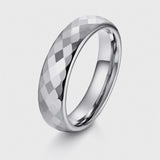 The Legacy Silver Set Faceted Silver Wedding Ring Set | 4mm & 6mm