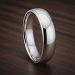 The Silver Noir | Classic High Polished Titanium Wedding Band