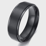 The Blackwell Black Titanium Wedding Band | Brushed Finish |4mm,  6mm & 8mm