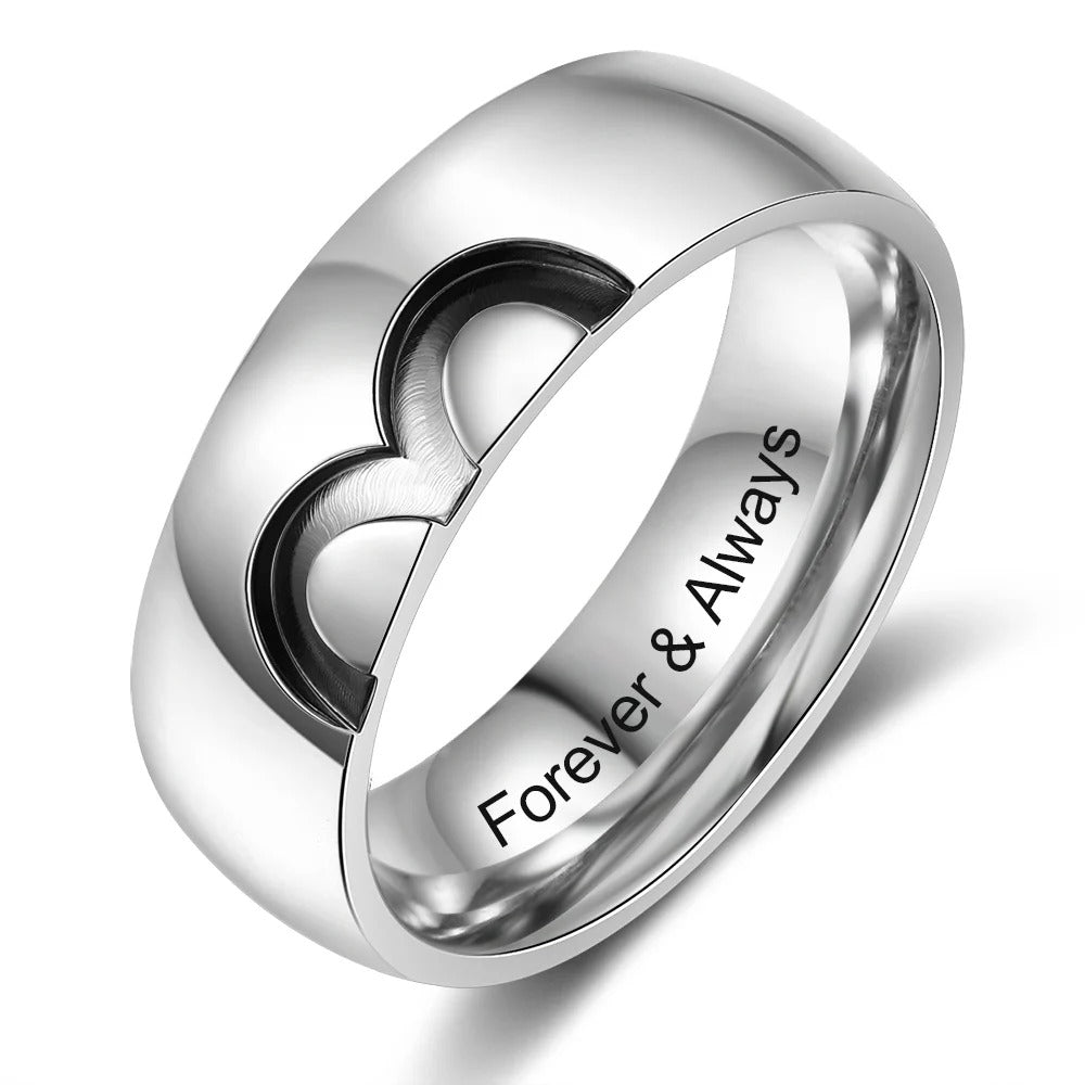 Personalized Inscription Couple's Rings - Abrahamallen