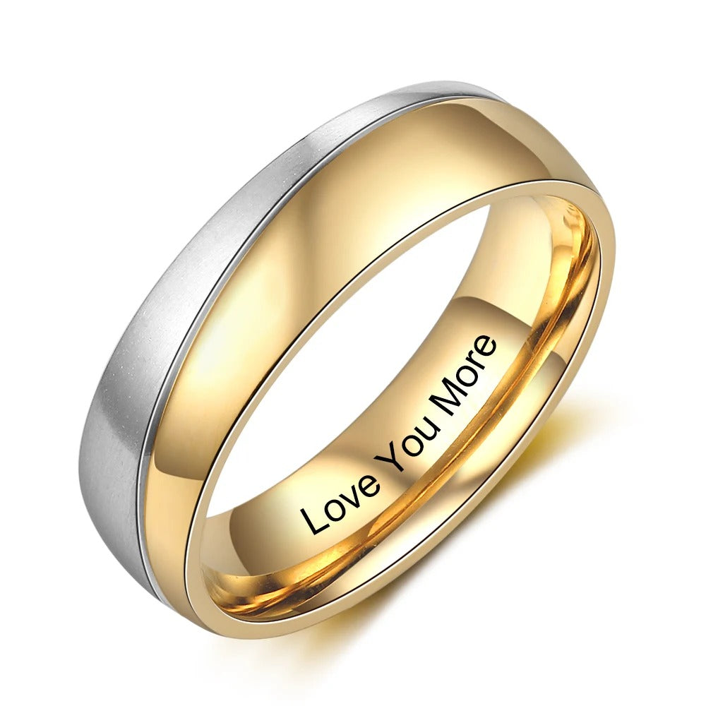 Personalized Inscription Couple's Rings - Abrahamallen