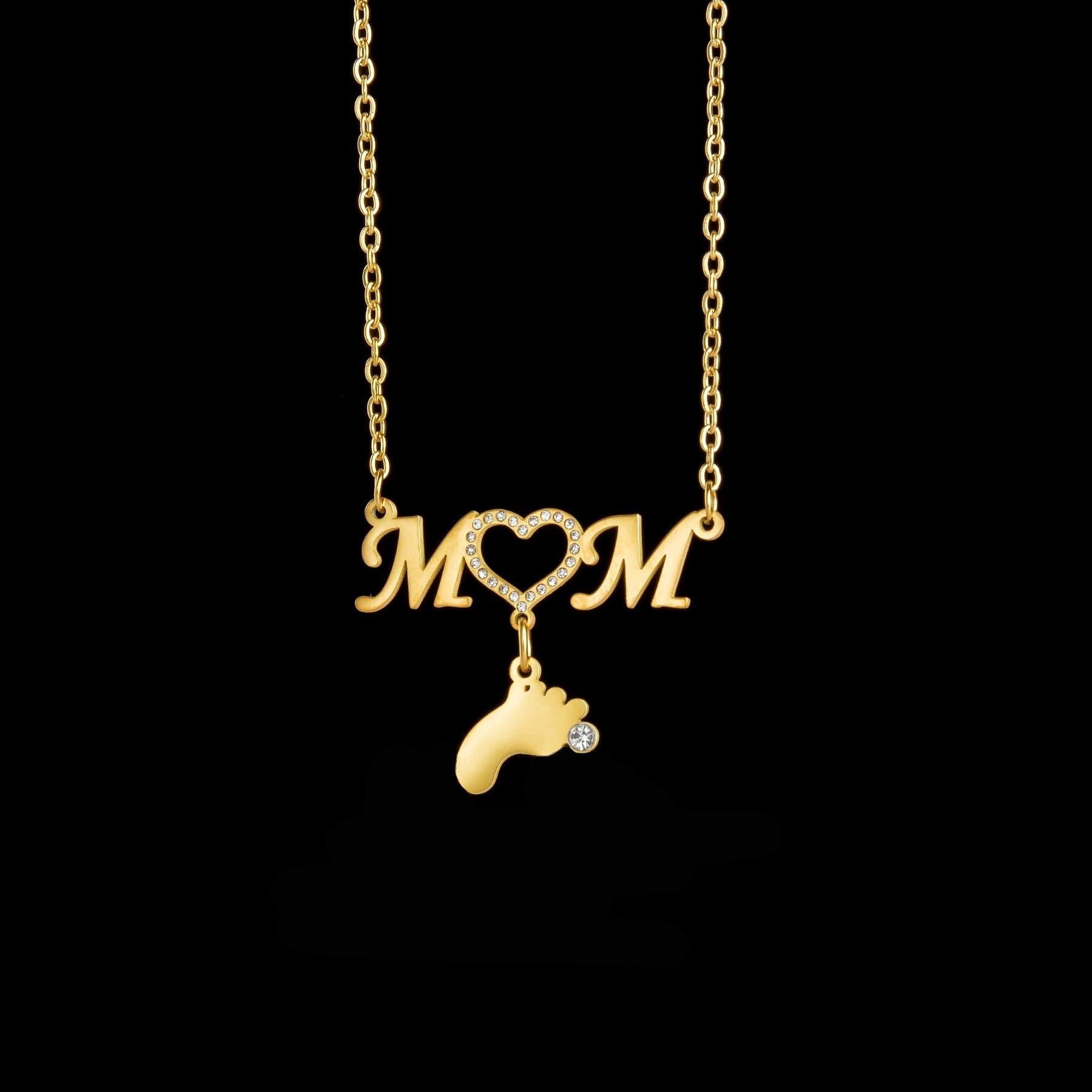 Personalized Mum and Name Pendant Necklace - Abrahamallen