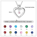 Customized Engraveable 1-3 Name Heart Pendant Necklace - Abrahamallen