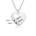 Customized Engraveable 2-4 Family Names and Birthstones Pendant Necklace - Abrahamallen