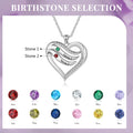 Birthstone Customized Engraveable 2-5 Family Names Pendant Necklace - Abrahamallen