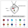 Customized Engraveable 1-3 Name Heart Pendant Necklace - Abrahamallen