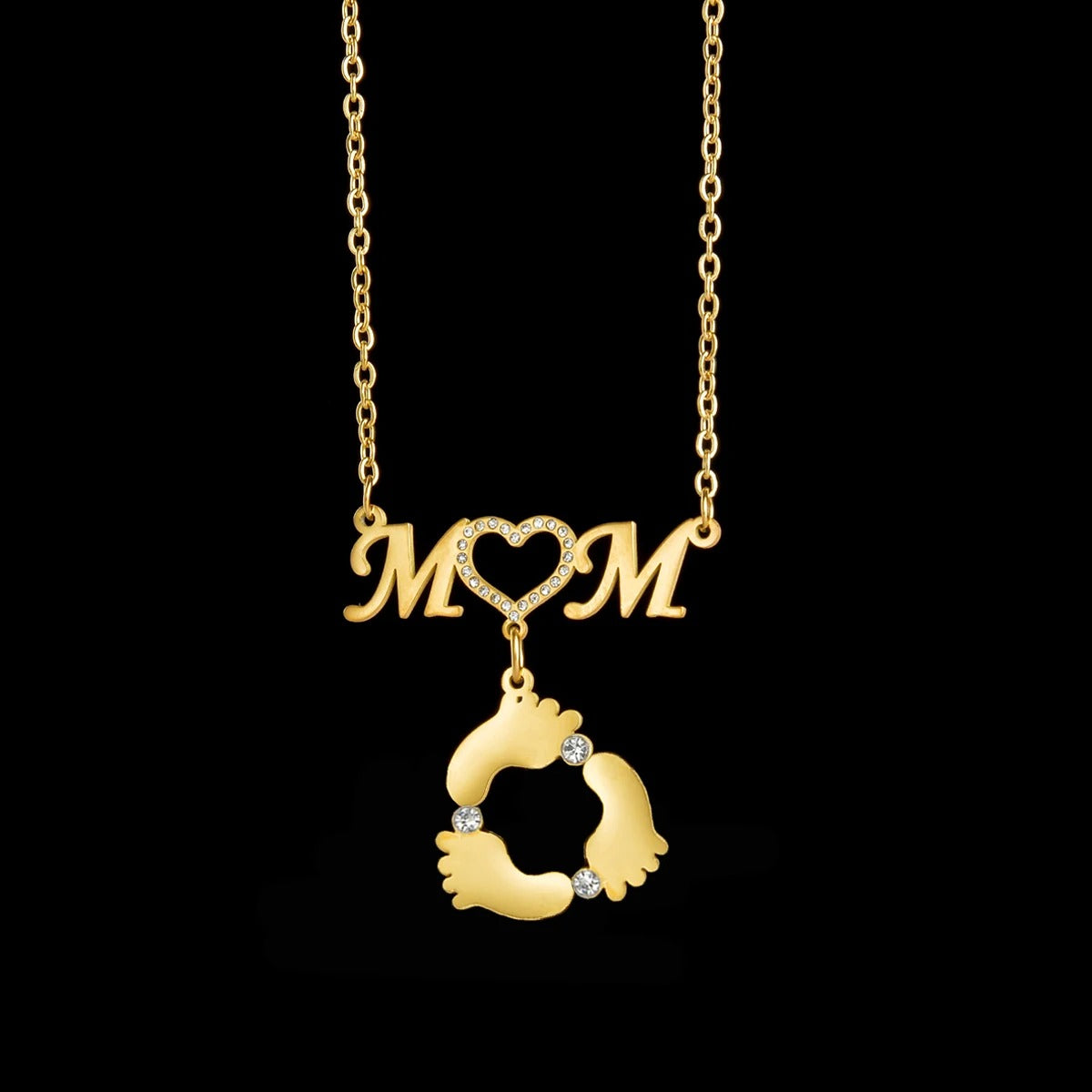 Personalized Mum and Name Pendant Necklace - Abrahamallen