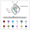 Customized Engraveable 1-3 Name Heart Pendant Necklace - Abrahamallen