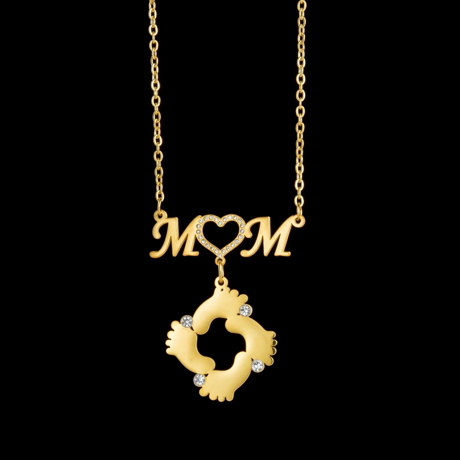 Personalized Mum and Name Pendant Necklace - Abrahamallen