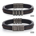 Personalized Engraveable 2-5 Name Leather Bangles Bracelets - Abrahamallen