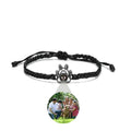 Customized Photo Projection Paw Pendant Threaded Bracelet - Abrahamallen