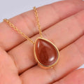 Natural Stone Cremation Urn Teardrop Keepsake Necklace - Abrahamallen