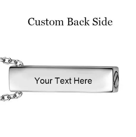 Cremation Urn Unisex Twist Bar Message Keepsake Necklace - Abrahamallen