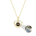 Projection Personalized Heart Photo Heart Pendant Necklace - Abrahamallen