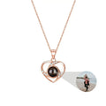 Projection Personalized Heart Photo Heart Pendant Necklace - Abrahamallen