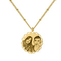 Customized Couple's Engraved Photo Pendant Necklace - Abrahamallen