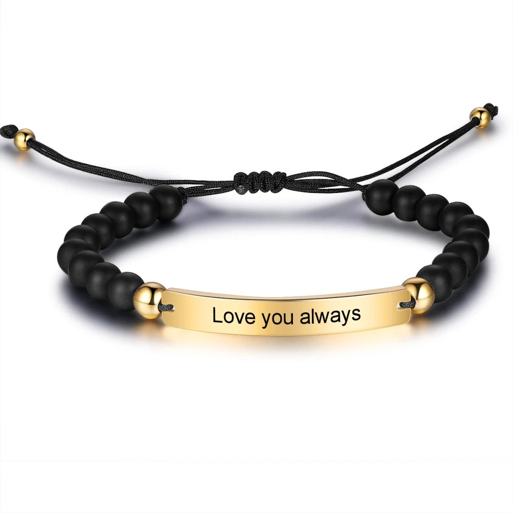 Personalized Engreavable Message Beaded Bracelet - Abrahamallen