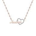 Personalized Name Heart Pendant Necklace - Abrahamallen