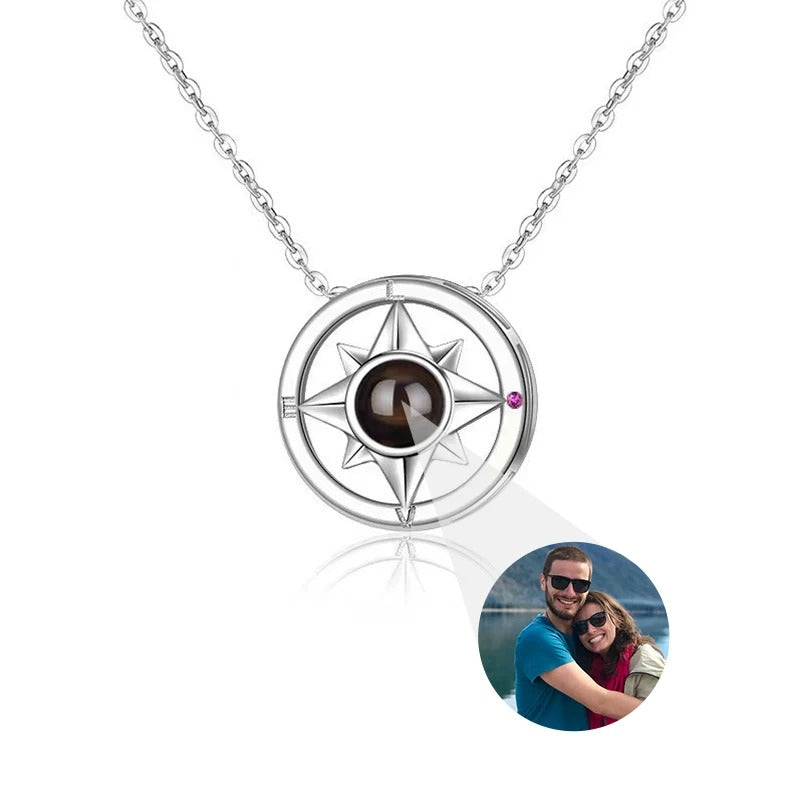 Projection Personalized Photo Pendant Necklace - Abrahamallen