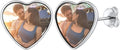 Personalized Heart Shaped Photo Stud Earrings - Abrahamallen