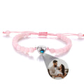 Personalized Photo Projection Heart Natural Stones Bracelet - Abrahamallen